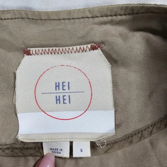 Anthropologie Hei Hei Morgan Open Front Draped Utility Jacket Size‎ Small - Picture 11 of 14